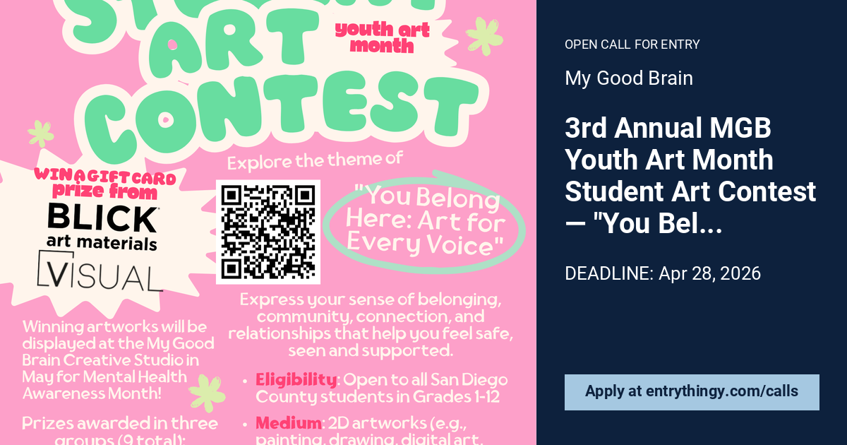 3rd Annual MGB Youth Art Month Student Art… | My Good Brain